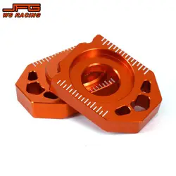 Motorcycle CNC Rear Adjuster Axle Block Chain For KTM SX SXF XC XCF 125 150 200 250 300 350 400 450 2013 2014-2016 Dirt Pit Bike