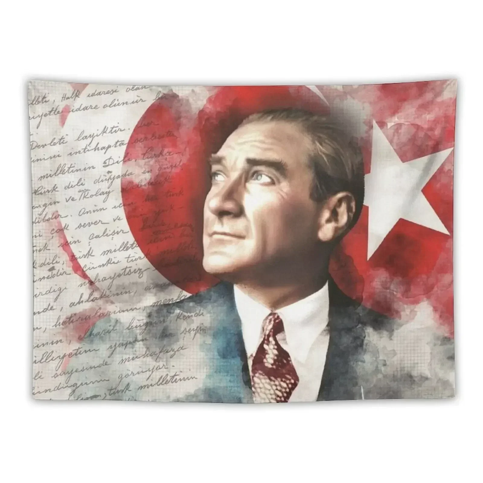 

Ataturk Turkish Flag Tapestry Decorative Wall Murals Mushroom For Bedroom Tapestry