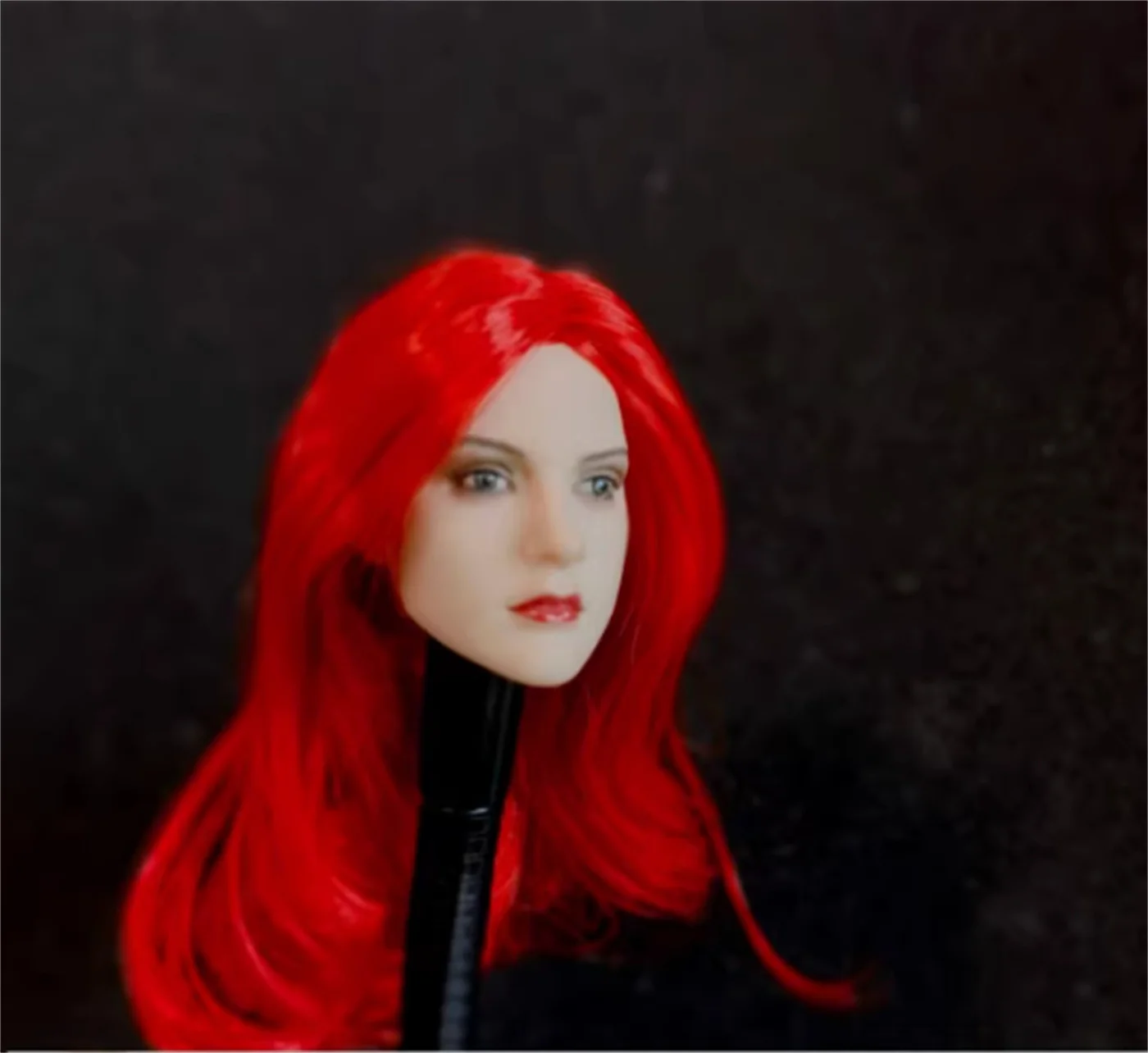 1/6 Red Hair Beauty  Head Sculpt Planted Hair r For 12inch  TBleague Phicen  Action Figure Model toys