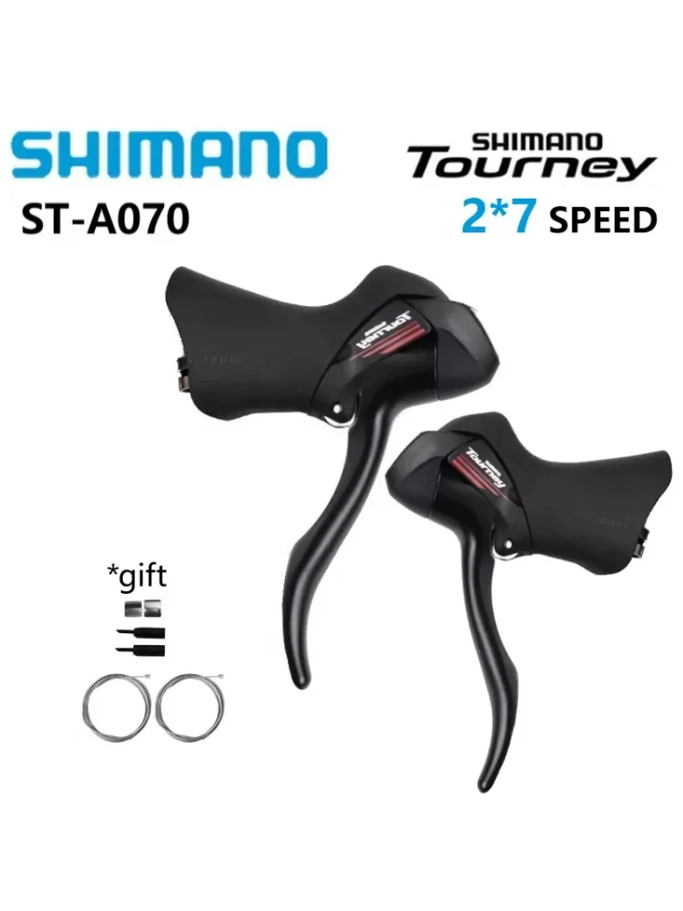 AliExpress Shimano SHIMANO TOURNEY A070 2x7 Speed Shifter DUAL CONTROL LEVER Clamp Front Derailleur Rear Derailleur Road Bike A070 Shifter