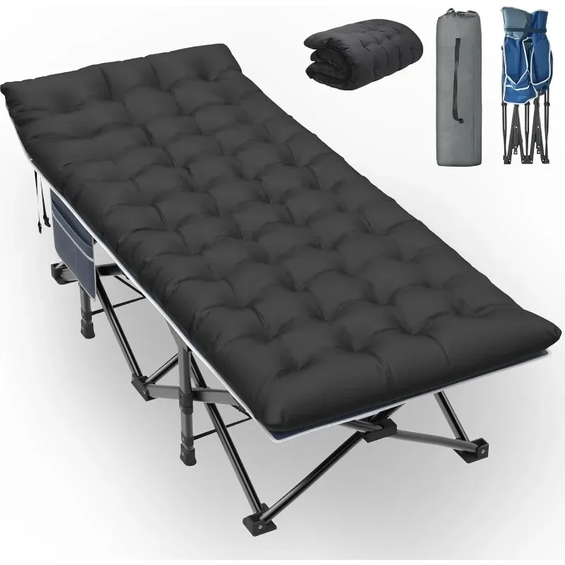 

XXL Camping Cot, Oversized Cot for Adults, 79" L x 32" W x 19" H Sleeping Bed with Mattress, Carry Bag