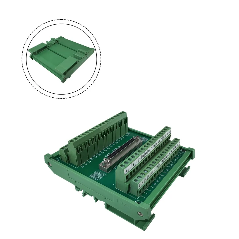 /SCSI 68P A DB Hole Type Terminal Block 68 Pin Relay For Advantech PLC For Mitsubishi Motor System DIN Rail Mounting Industrial