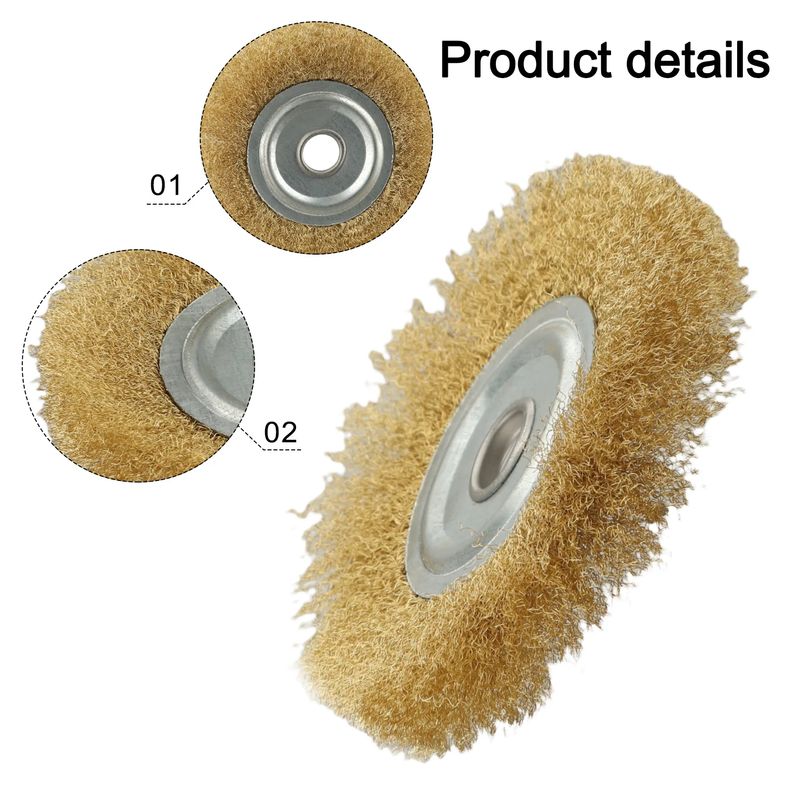 Grinding Wire Wheel Brush with Soft Flat 0 15mm Copper Wire for Efficient Polishing Rust Removal and Metal Refinishing