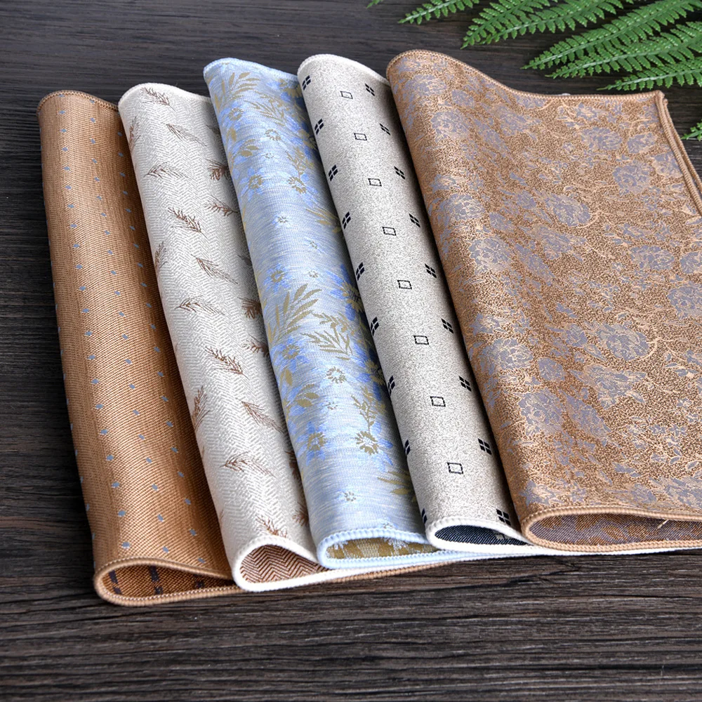Men's 23cm Solid Pocket Square, Elegant Plain Hanky, Stylish Suit Handkerchief for Business, Host and Stage Performance