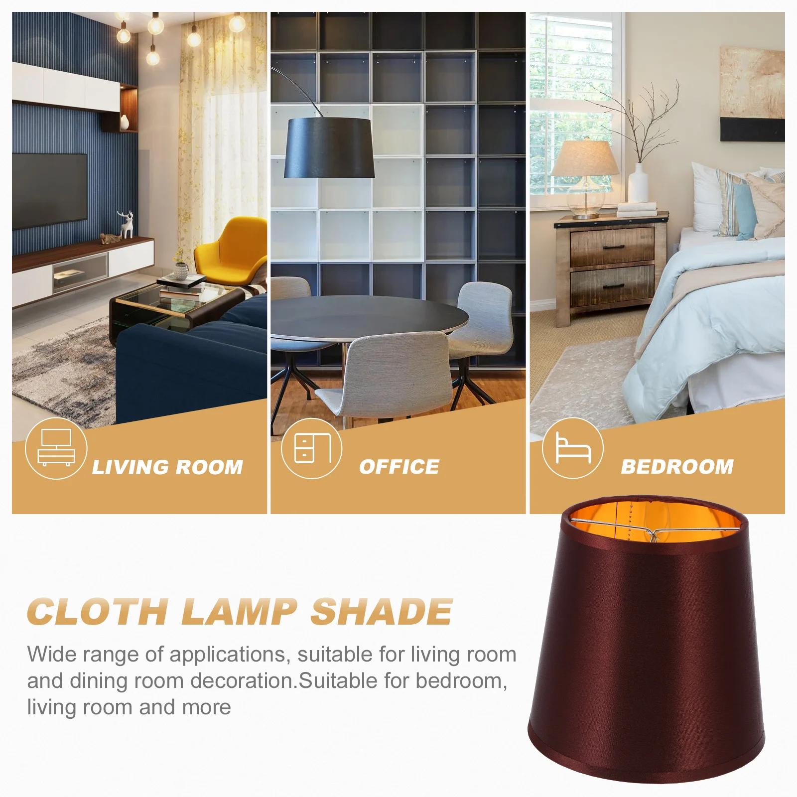 

Stylish Cloth Light Shade 1PC Lamp Cover Protector for Wall Floor Ceiling Desk Lamps Dustproof Warm Atmosphere Lighting