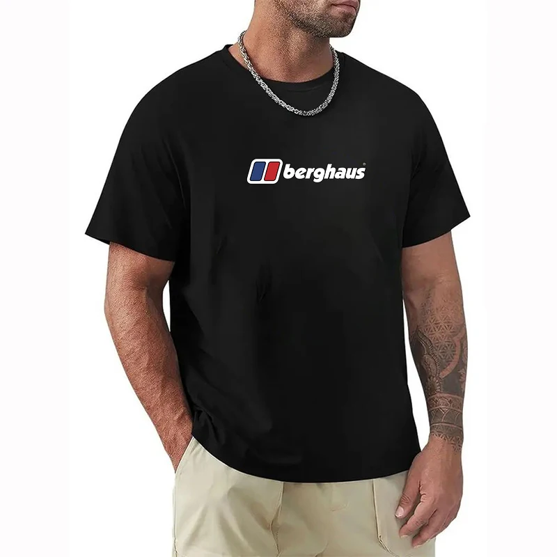 

Летние топы B-Berghaus, мужская футболка большого размера, хлопок, 100% подарки для мужчин, уличная винтажная футболка с короткими рукавами, высокое качество