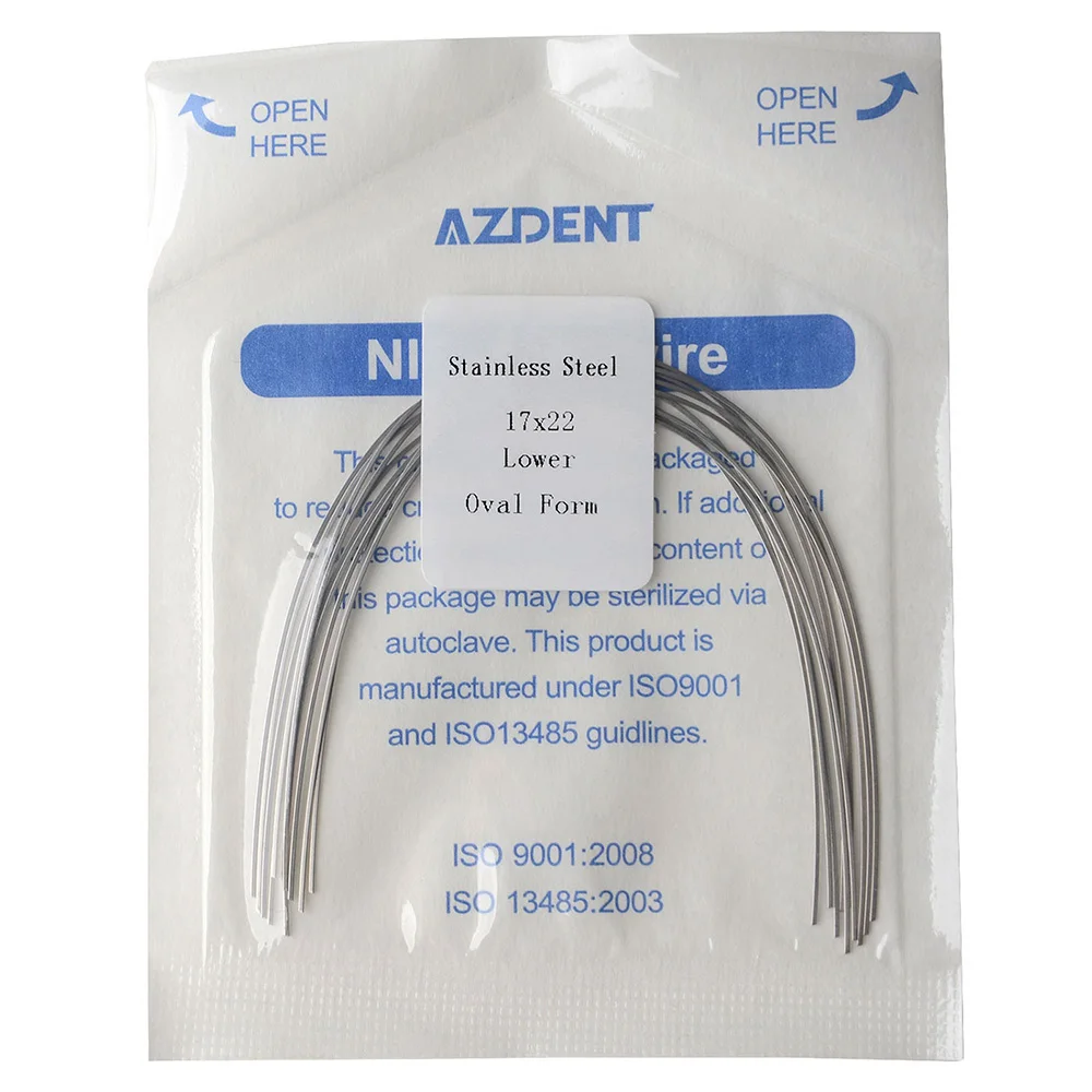 AZDENT Stainless Steel Arch Wires Rectangular Oval Form Orthodontic Archwire Dentist Tool