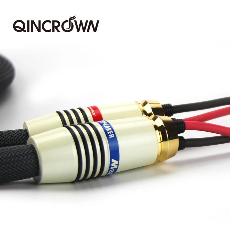 Brand New Monster High Purity OFC Copper Fever Speaker Cable Audio Cable 24K Gold Plated Banana Plug