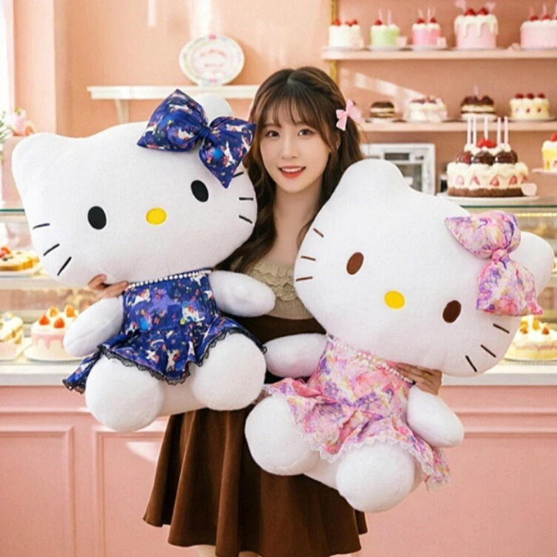 

30-65CM Big Size Sanrio Plushies Hello Kitty Peluche Stuffed Doll Ornament Kawaii Ornament Cartoon Plush Children's Toy Gifts