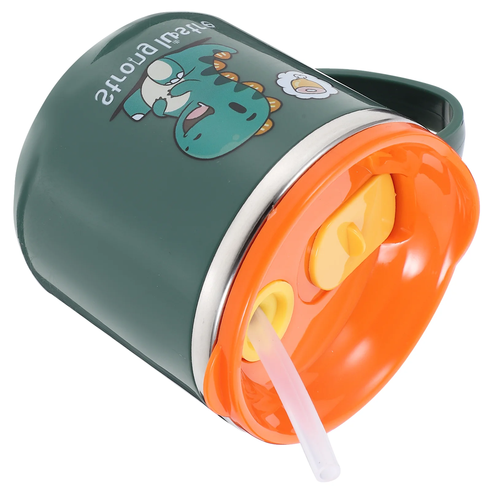 

Cup Straw Silicone Travel Mug Anti-wrestling Handle Bottle Milk Plastic Case Kids Sports