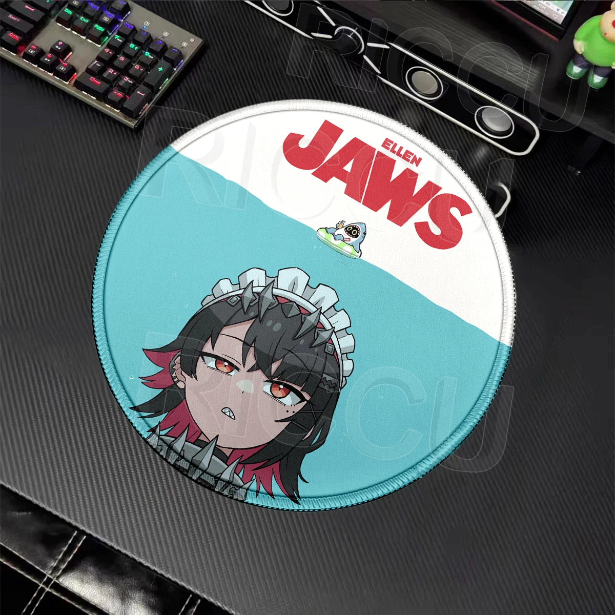 Zenless Zone Zero Ellen Joe Round Mouse Pad Office Accessories Gaming PC Mousepad Anime ZZZ Keyboard Pads Rubber Small Mouse Mat
