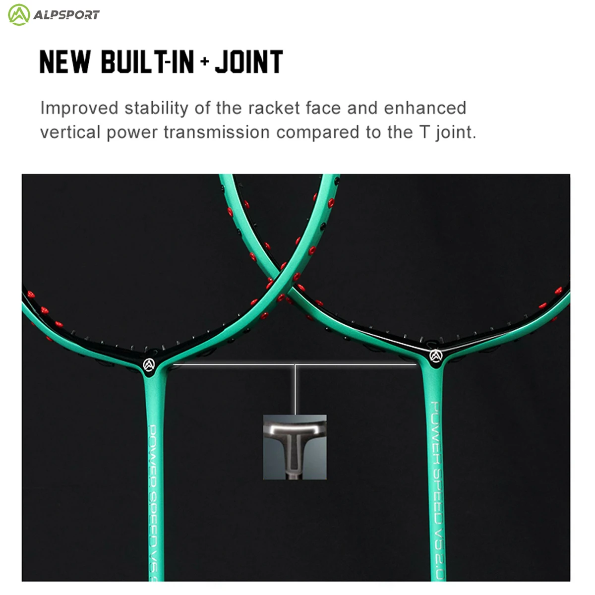 Alpsport V5-2.0 Versão actualizada 4U Totalmente em fibra de carbono Profissional Raquetes de Badminton Raquetes intermédias e avançadas Clube de Badminton de Raquete Única