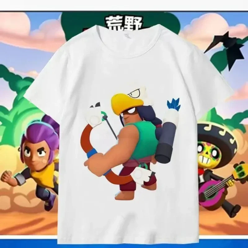 

New Summer Short Sleeve Funny Game Print Cotton Children Teen T Shirt Leon Spike Kid Clothes Cosplay Costume Casual Baby Tee Top