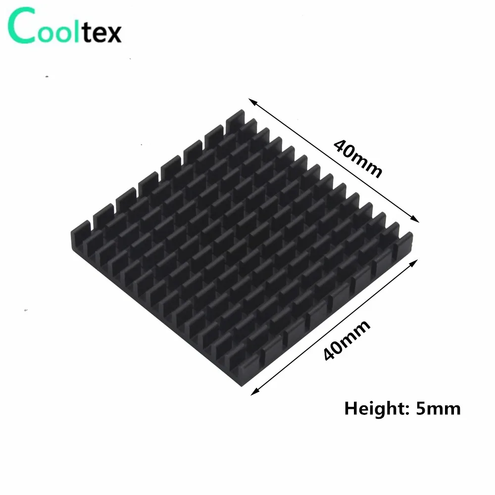 20pcs Aluminum Heatsink 40x40x5mm heat sink Radiator Cooler for Electronic Chip IC MOS Cooling With Thermal Conductive Tape