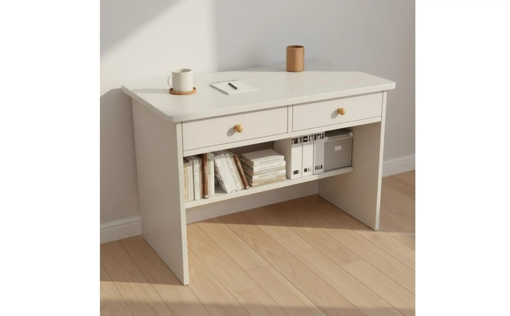 Small Study Desk Space-Saving Design Modern Student Desk Workstation Sturdy Construction Easy to Clean for Bedroom