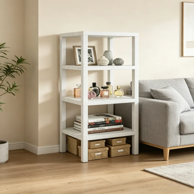 Schmales Vertikales Wäsche-Aufbewahrungsregal 10KG Tragkraft pro Regalwerkzeugfreier Freistehender Organizer für Badezimmer Küche Schlafzimmer Balkon