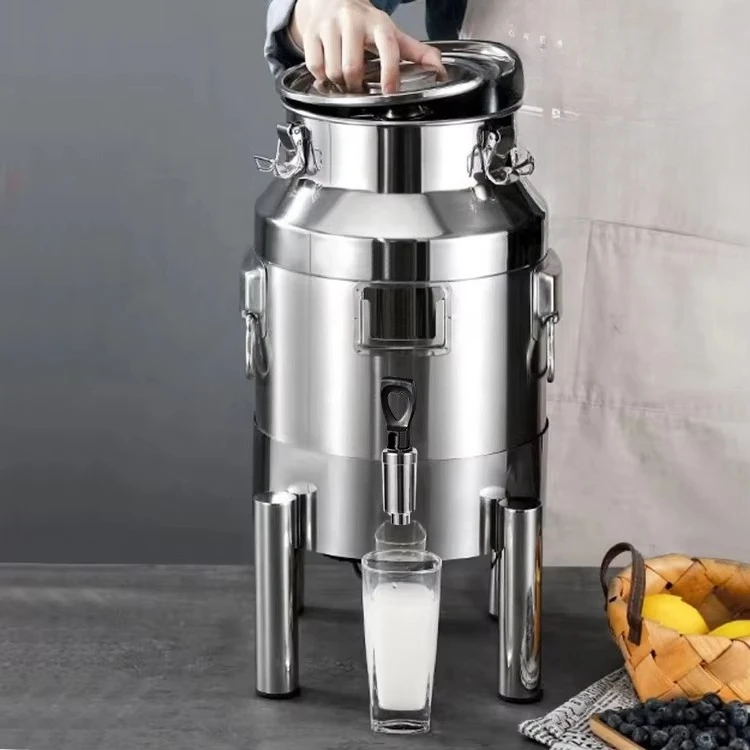 Commercial buffet 15L stainless steel insulated juice milk coffee beverage dispenser with faucet