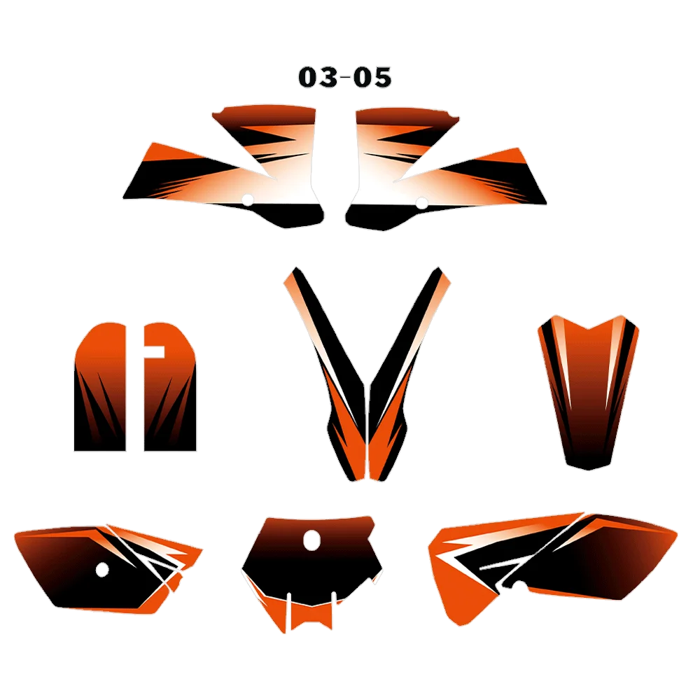 Motorcycle Graphics Background Decals Sticker Kits Fit For SX85 SX 85 2003 2004 2005 2006 2007 2008 2009 2010 2011 2012