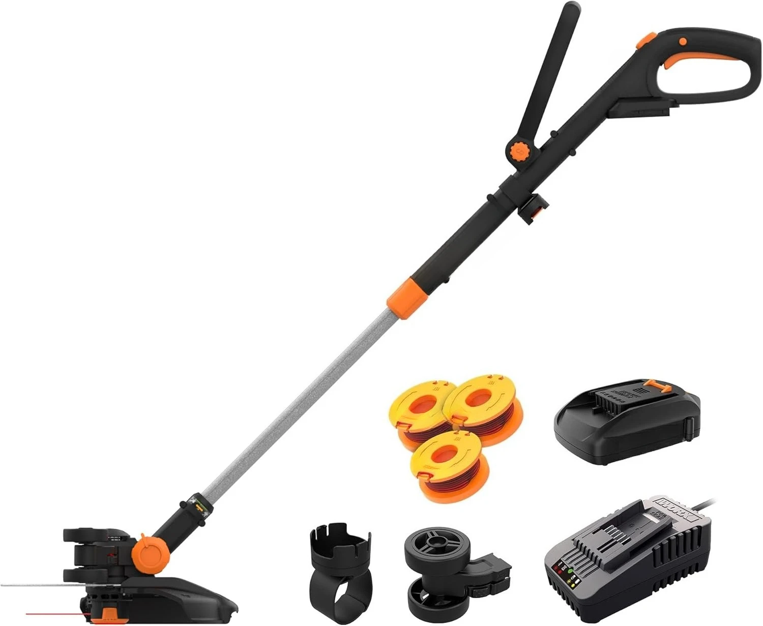 

Cordless String Trimmer & Lawn Edger, 12'' Electric Weed Wacker with 5.5 LBS, 20V Weed Eater with 90° Pivoting