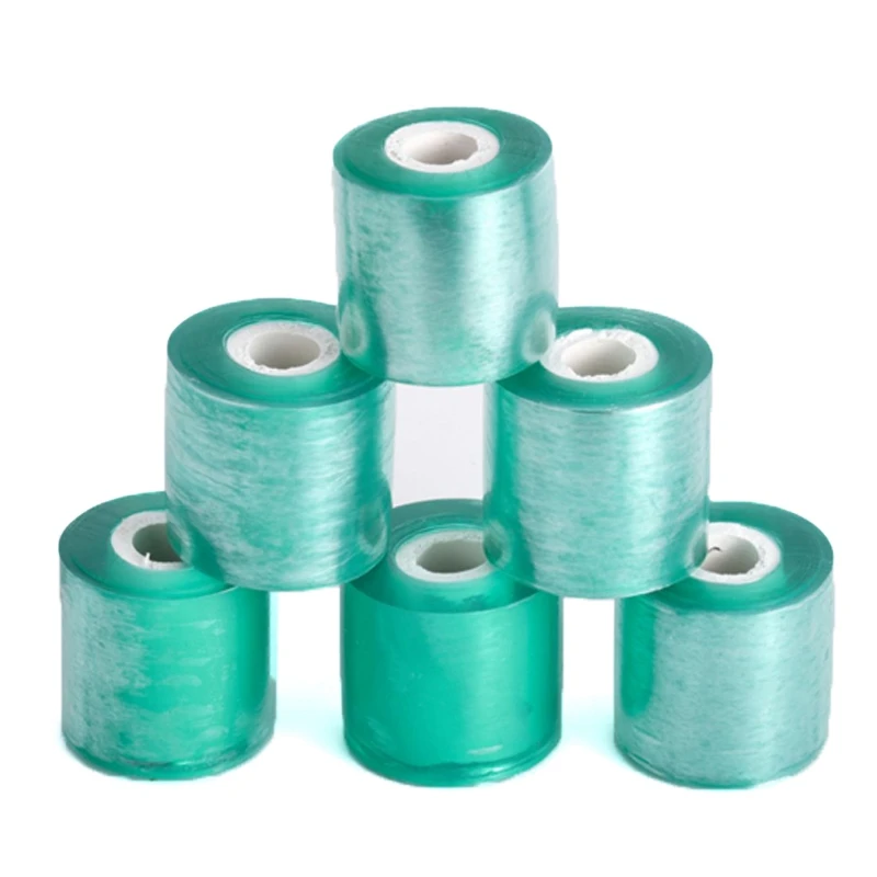 2Rolls/Lot Width 3~30cm Household Fresh-Keeping Film Green Plant Grafting Membrane Transparent Self Adhesive Wire Winding Film