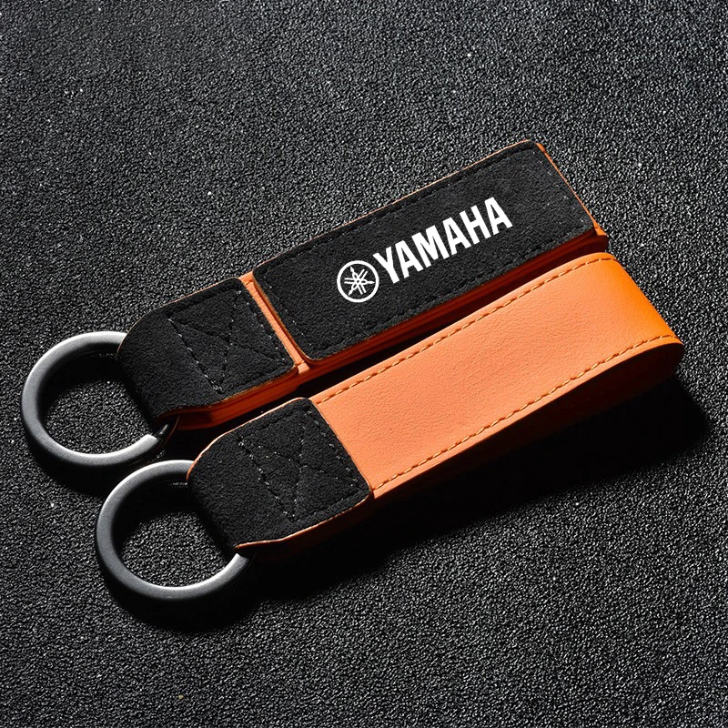 Leather Motorcycle Remote Key Chain Keychain Holder For Yamaha R1 R3 R25 Mt-09 Mt07 Fazer Fz6 Xj6 R15 Auto Keyring Accessories