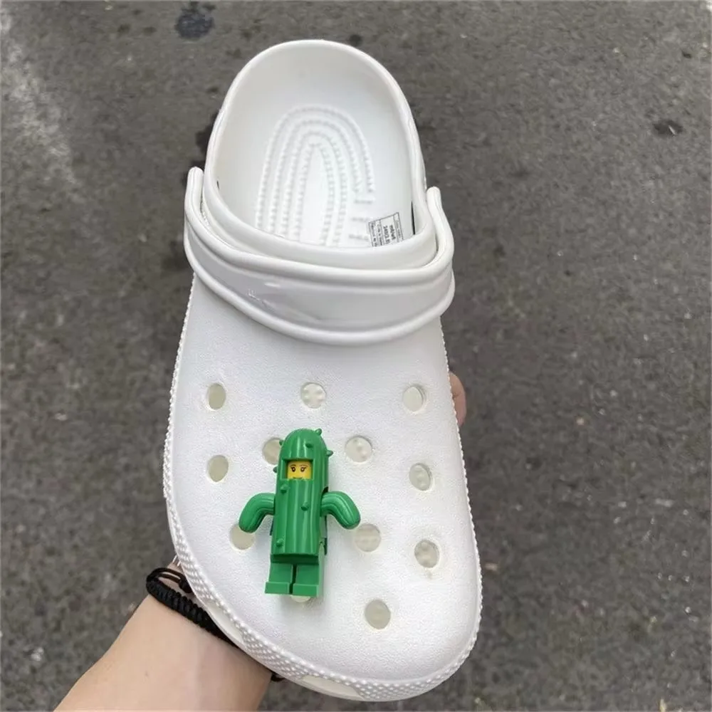 Cartoon Character  Plastic Building Blocks Charm DIY Shoe Accessories Cute 3D Children\'s Clogs Sandals Decorative Shoe Buckles