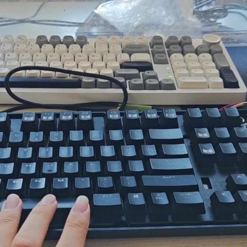 Mechanical Keyboard Key Line Separation Module Typec Kai Ku Mini Cool Flame Gun C87 Modified Micro for Gamers Design DIY Gifts