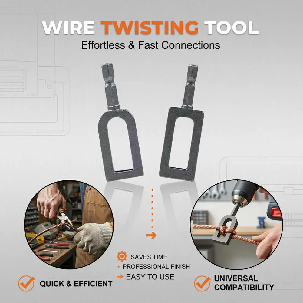 Duty Drill Wire Twister Tool For 9 & 11 Fence Wire Tying Drill Chuck Chain Link Fence Twister For Electric Drill Twisting Sleev