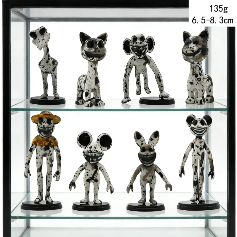 6-8 Stück Zoonomaly Horror-Actionfiguren |   PVC-Schutzfiguren Katze & Koala Monster |   Spiel-Anime Desktop-Deko Sammlerstücke Spielzeug
