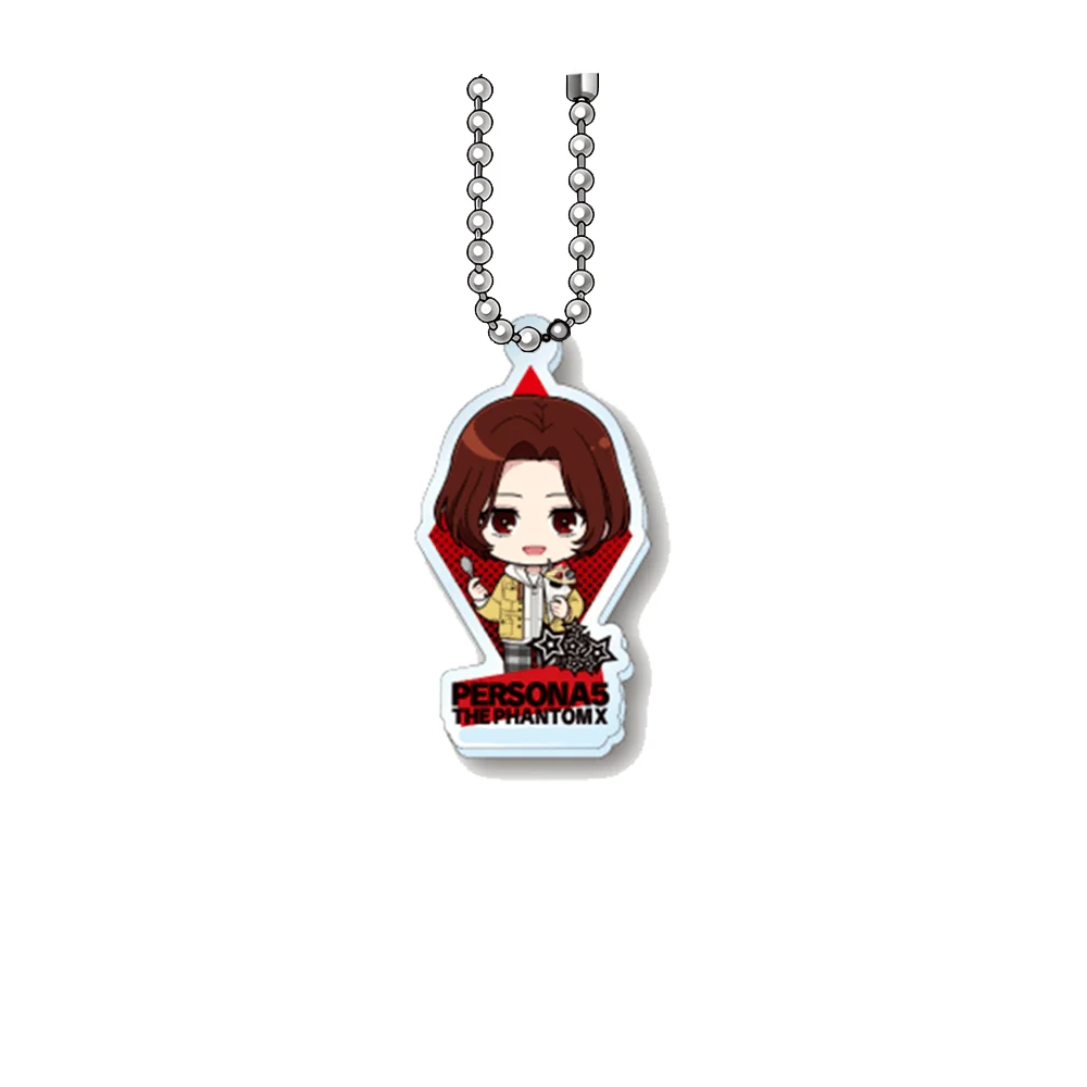 Persona 5X Wonder 6cm Acrylic Stand Keychain Q Ver Yellow Jacket Dessert Holding Figure Desk Display Fan Merch Gift Toy