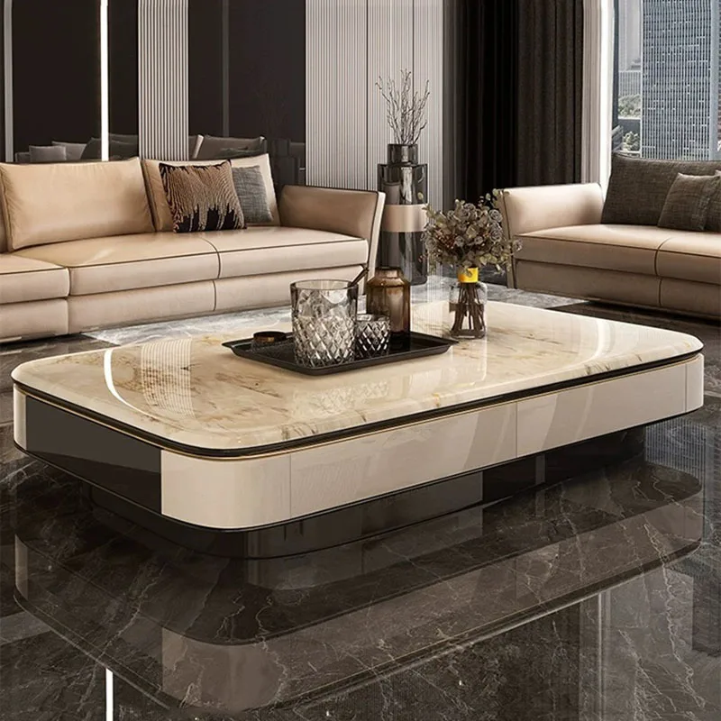 Luxury Decoration Coffee Table Modern Living Room Designer Industrial Side Table Aesthetic Designer Meubles Salon Furniture