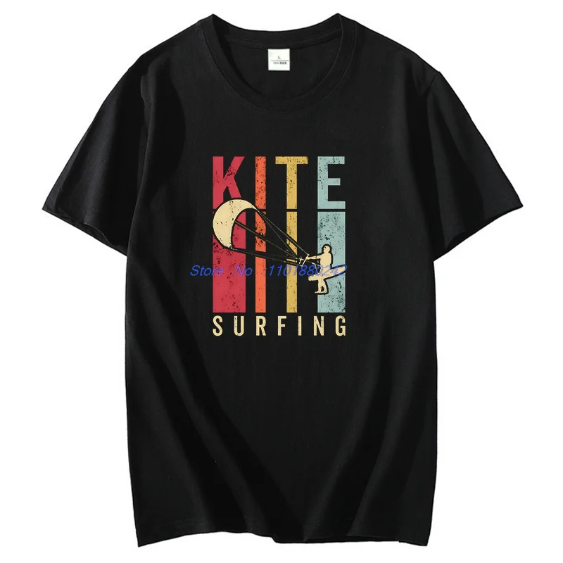Kiteboarding Kitesurfing Fashion Graphic T Shirts Cotton Short Sleeve T-Shirts Fashion New Shirts And T-Shirts Unisex T Shirt