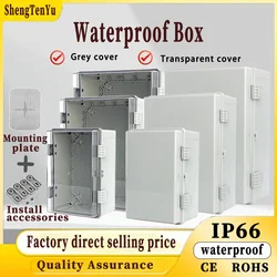 IP66 Waterproof Gray/Transparent Cover Enclosure Power ABS Plastic Outdoor power distribution box Electronic Instrument Case