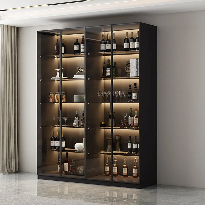 Designer Modern Bar Cabinet Living Room Shelves Decoration Nordic Wood Wine Cabinet Cocktai Coffe Armoire Lounge Suite Furniture
