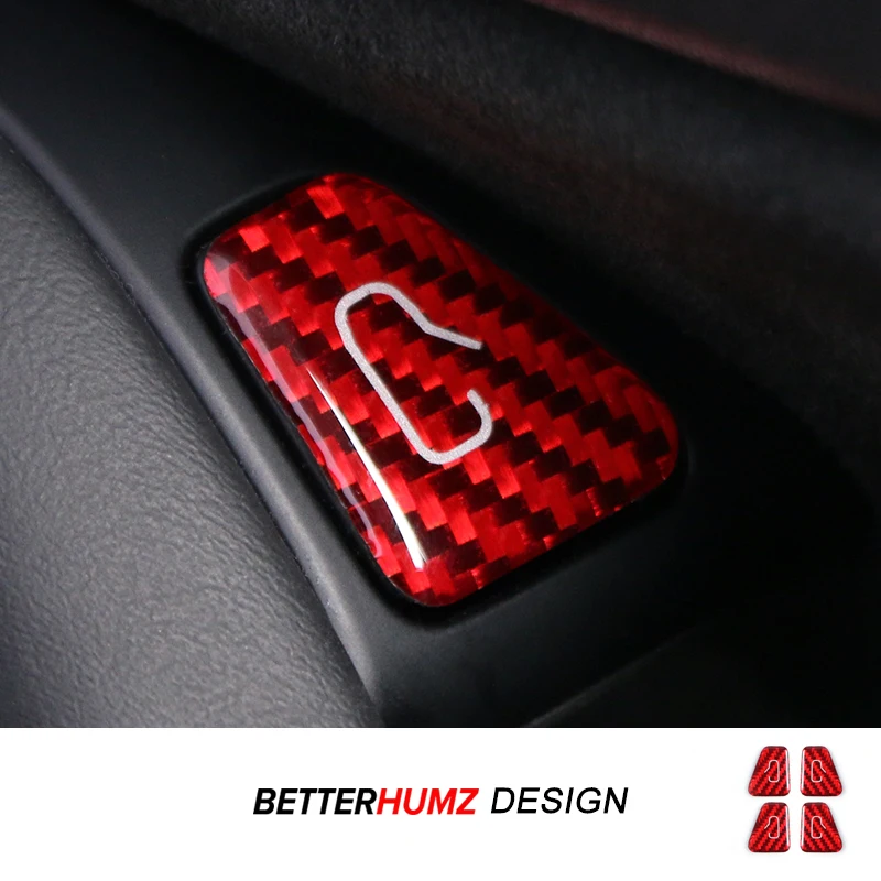 Para Tesla Model Y 2019-2025 Juniper Model 3 Highland 2024 fibra de carbono Interior de coche interruptor de puerta botón embellecedor pegatinas Accesorios