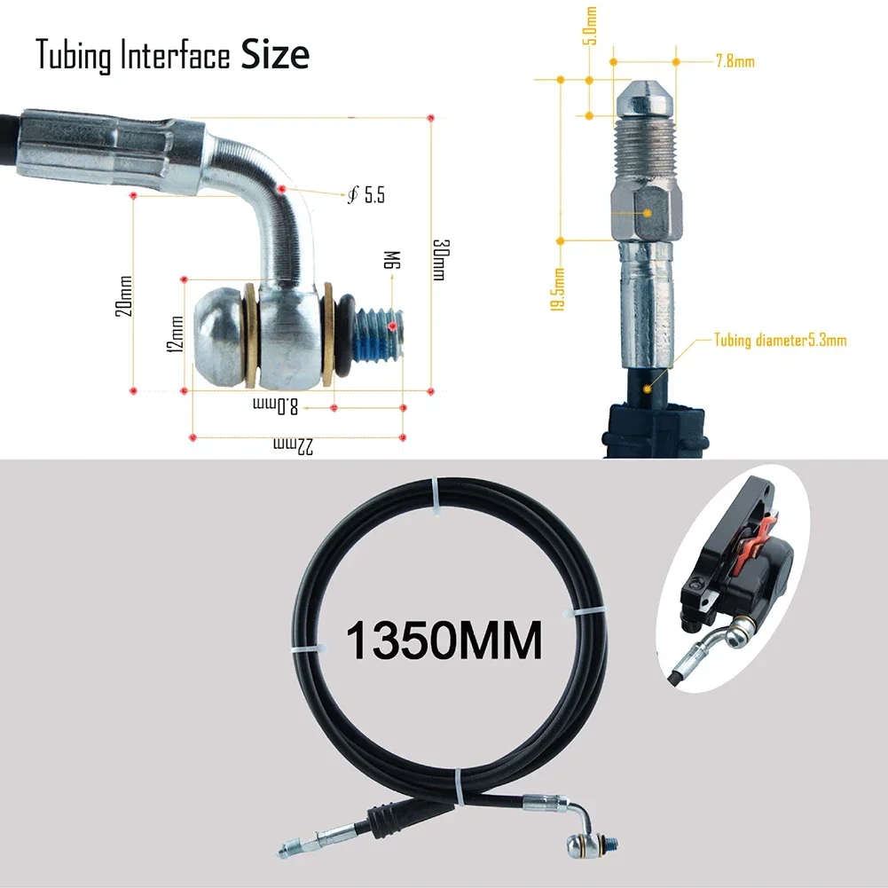 1 Set Brake Hose Kit, Including Hydraulic Brake Oil Pipe And 4 Pieces Of Olive Oil As Well As Fittings For Replacing Mountain