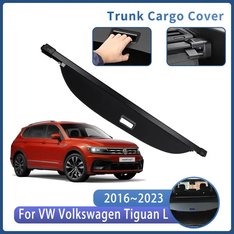 

Car Trunk Bracket For VW Volkswagen Tiguan L 2016~2023 Rear Trunk Cargo Cover Retractable Curtain Partition Privacy Auto Parts