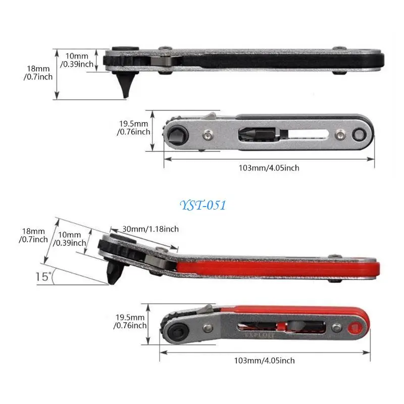 E15A Efficient Torques Output Ratchet Screwdriver Set Comprehensive for Car Maintenance Furniture Assembly & Electronics Care