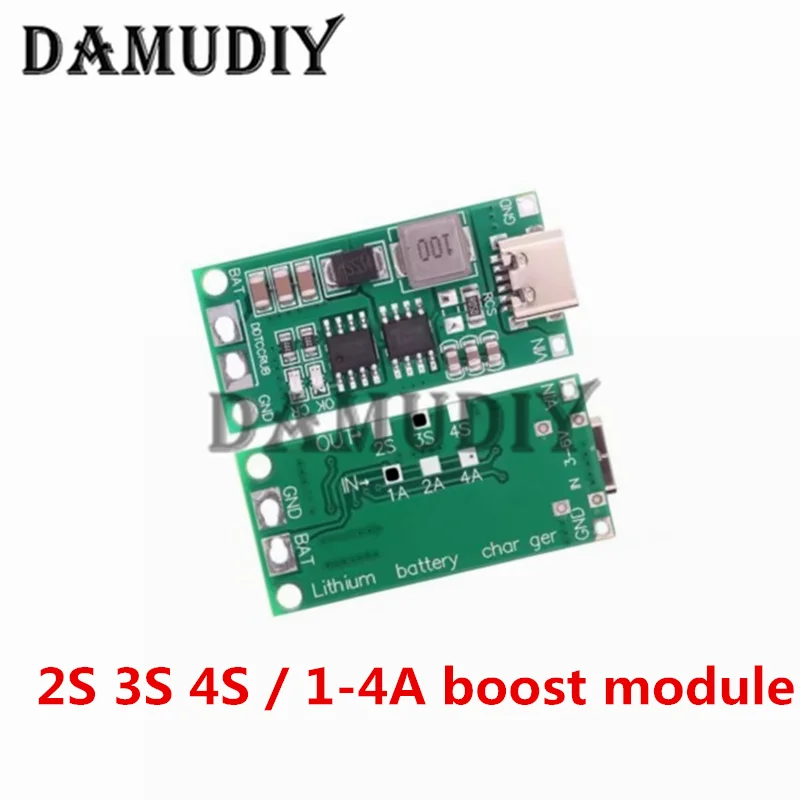 Multi-Cell 2S 3S 4S Type-C To 8.4V 12.6V 16.8V Step-Up Boost LiPo Polymer Li-Ion Charger 7.4V 11.1V 14.8V 18650 Lithium Battery