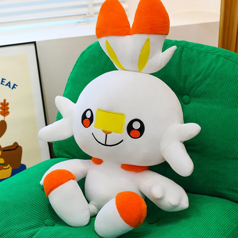 アニメ   ポケモン   Scorbunny（スコルバニー）   70センチメートル   ぬいぐるみ   女の子の心   柔らかいソファの装飾品   PPコットン詰め物   枕   Decorate   おもちゃの人形   贈り物