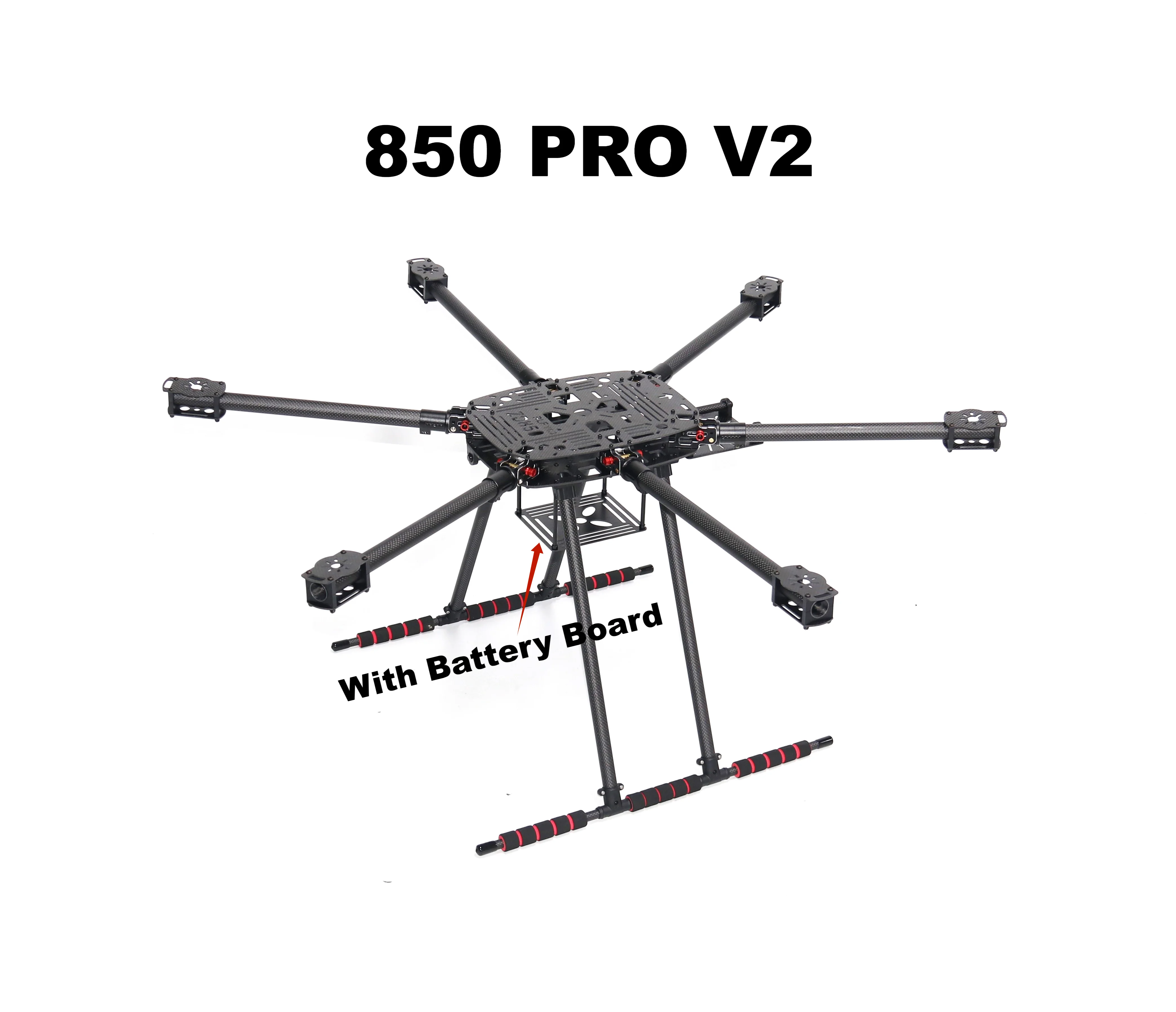 

RCTOSKY NEW ZD850PRO Full Carbon Fiber ZD850 Frame Kit with Unflodable Landing Gear Foldable Arm for FPV DIY Aircraft Hexacopter