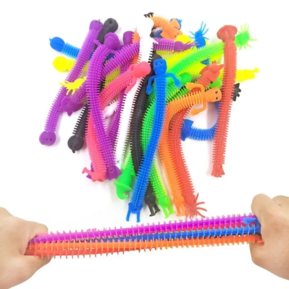 TPR Halloween Caterpillars Toy Pinch Kneading Stretch Noodles Play Toy Ins Soft Christmas Stretchy Dolls Kids Holiday Gift