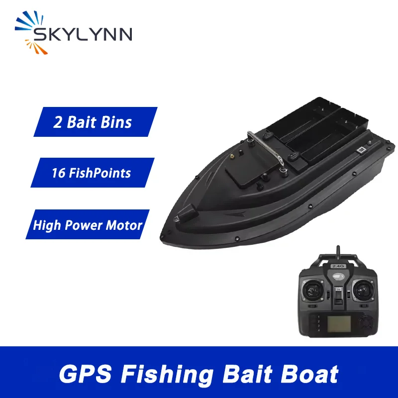 smart-fishing-feeder-boat-avec-gps-bateau-d'appats-de-peche-2-conteneurs-d'appats-portee-a-distance-de-500m-chargement-de-15-kg-equipe-d'une-lumiere-de-nui-peut-etre-regle-sur-16-points-gps【pas-de-batterie-incluse】