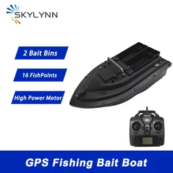 Smart Fishing feeder boat with GPS 2 Bait Containers 500M Remote Range 1.5KG Load can be set 16 GPS points【No included Battery】