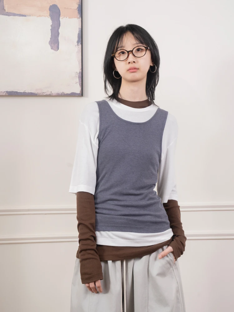 

Original APPENDAGE Tee-Piece Set Vest T-irt Top Women's Casual Layering Summer Clothing Comfortable Breathable Nylon