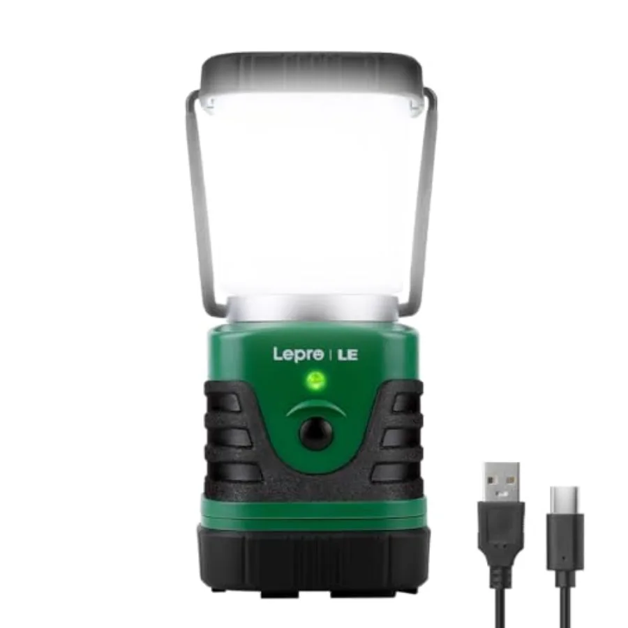 000LM LED Camping Lantern Rechargeable 4400mAh Power Bank Camping Essential with 4 Light Modes IP44 Waterproof Lantern Flashlig