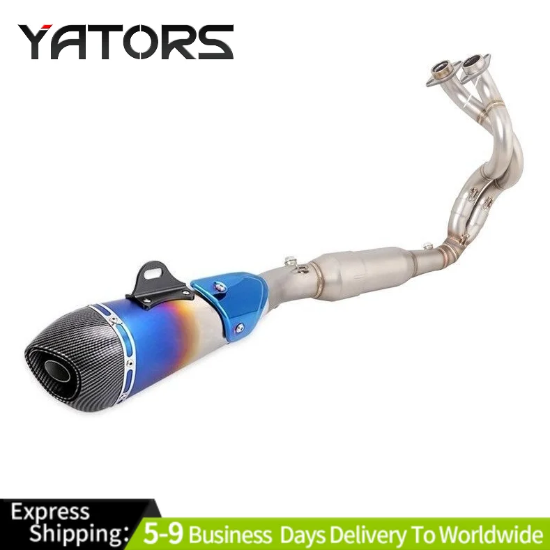 

For Kawasaki Ninja 650 Z650 2023-2025 Exhaust System Header Pipe Blue Muffler Exhausts Pipes