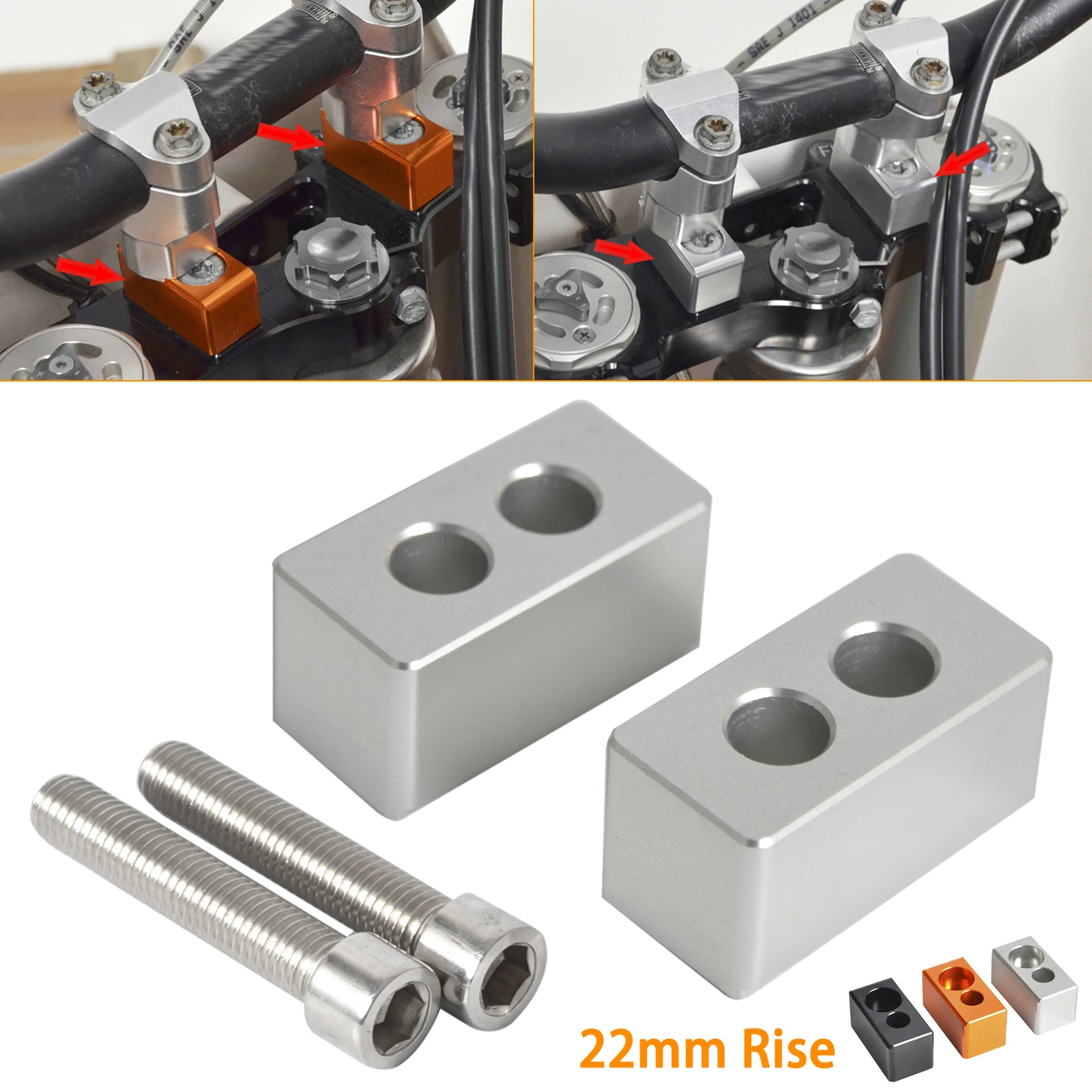 Para 16-22 Husqvarna 125 150 250 300 350 450 501 FE TE bloque elevadores de manillar de Motocross para Beta RR 125 200 300 480 498 2012-2022