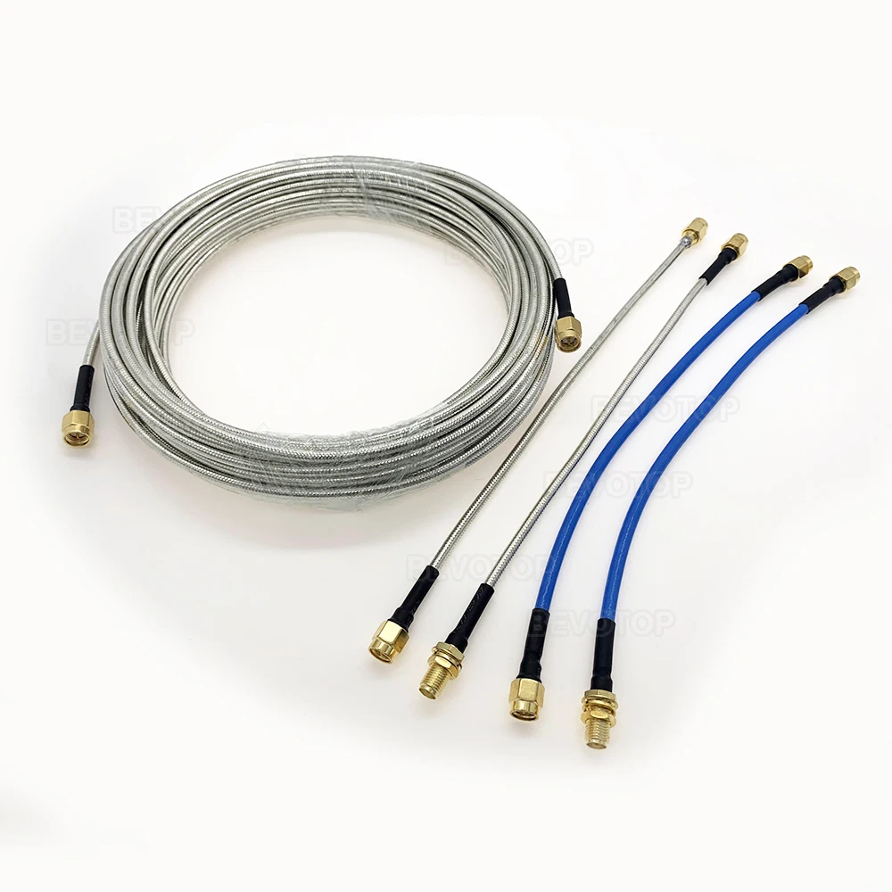 RG402 SMA Cable RP-SMA Male to SMA Male Plug Semi-Flexible Silver RG402 6GHz High Frequency Test Cable RF Coaxial Pigtail Jumper