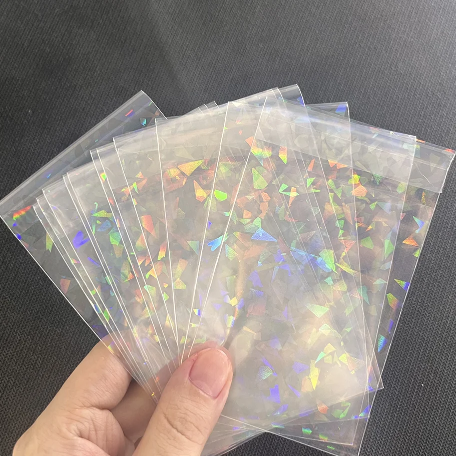 100 Stück 65 x 90 mm wiederverschließbare Hüllen PKM/PTCG/Sammelkarten-Schutzfolie, perfekt für Schmuck/Andenken, Aufbewahrung/Foto/Idol-Karte